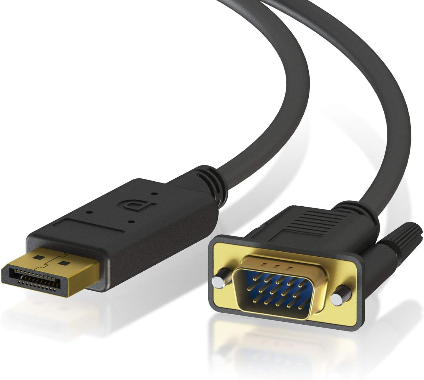 LINKUP DP Male to VGA Male Cable 24K 50μ GoldPlated