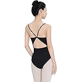 Daydance Women Ballet Leotard, Camisole/Tank Women Dance Leotard with Jacquard Floral Print