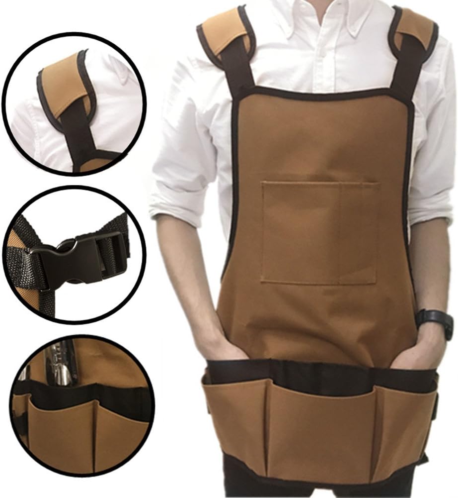 Work Shop Apron 600D Oxford Material Multifunction Waterproof Tool Apron for Men and Women Unisex