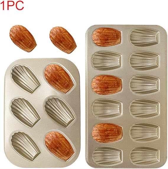 1PC Carbon Steel Nonstick Madeleine Pan Tray DIY Baking Shell Mould