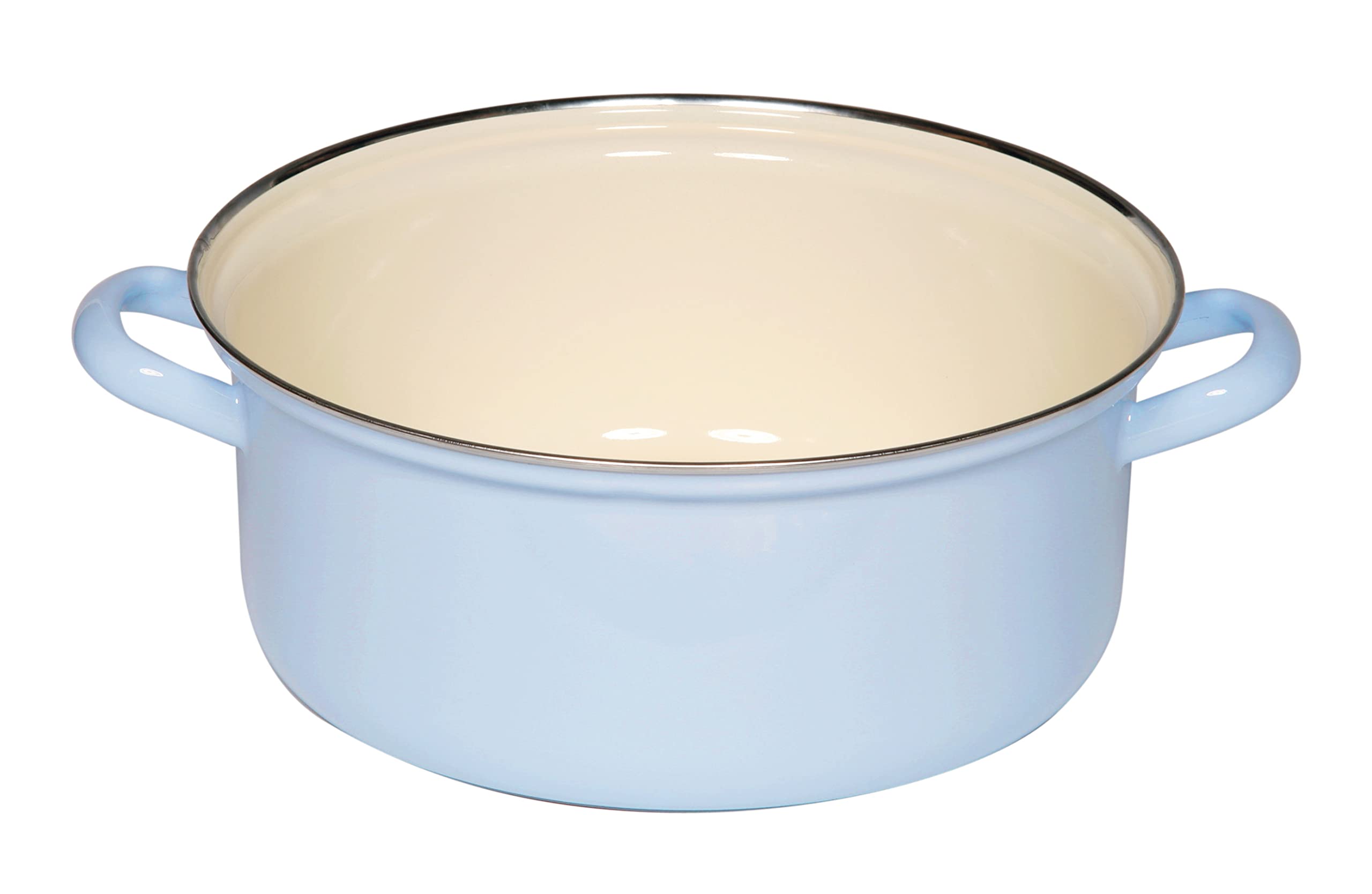 Riess Classic - Household Articles Colour/Pastel Casserole with Chrome Rim, Diameter-24 cm Blue