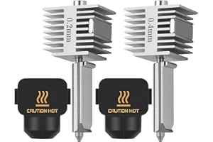 2PCS Upgrade A1/A1 Mini Quick-Swap Hotend 0.2+0.4mm Stainless Steel Nozzle Fast Speed&High Temp Integrated Structure with Sil