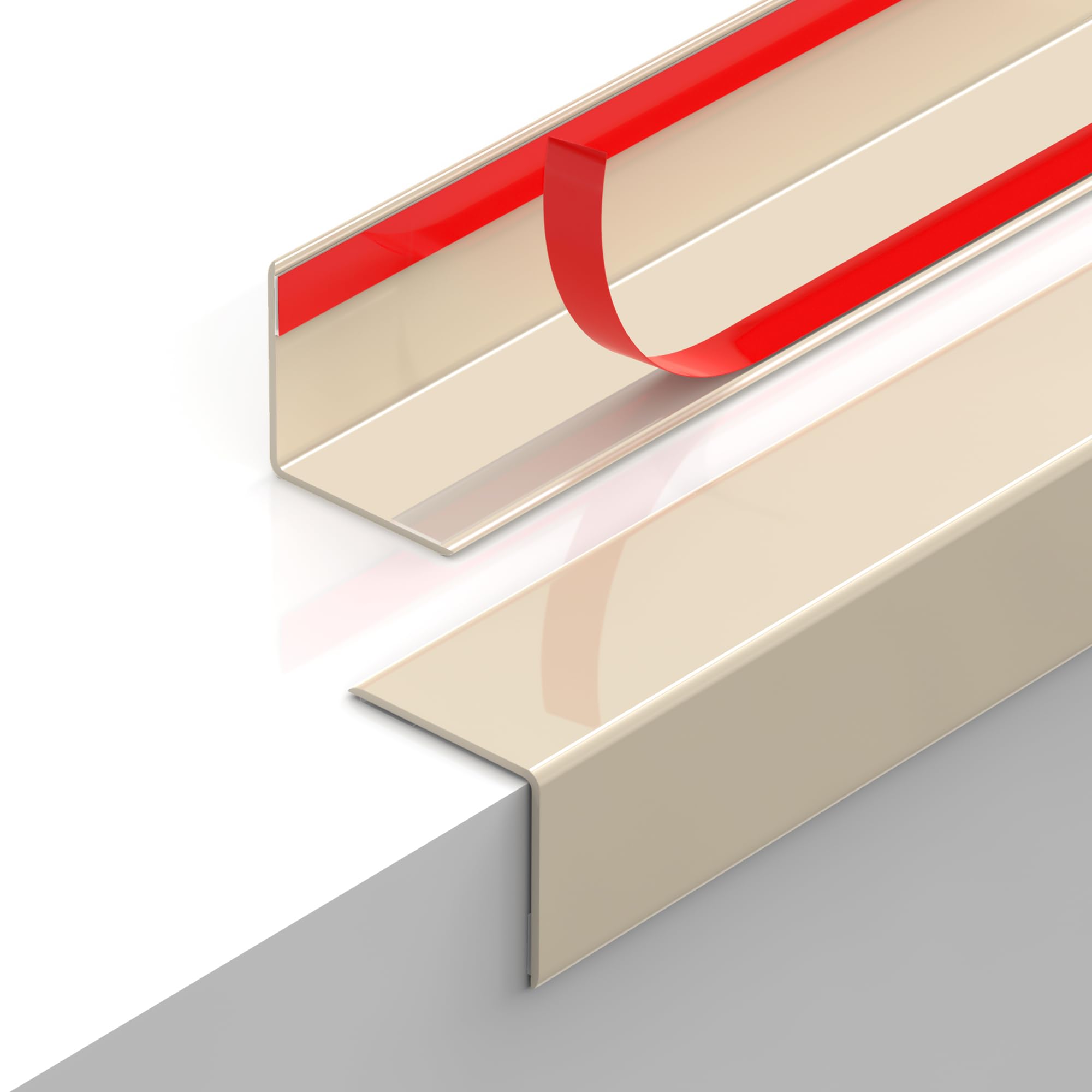 Photo 1 of 2PCS Wall Corner Protectors Guards - Self Adhesive Corner Protector & Corner Guards for Walls Edge Protection, Easy to Apply - No Tools Needed(Beige, 31.5"x1.18")