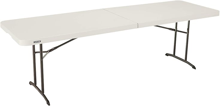 Amazon Com Lifetime 80175 Fold In Half Banquet Table 8 Feet