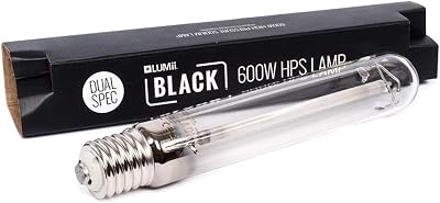 LUMII Black Dual Spectrum 600w HPS Lighting Bulb E40 Grow Tent