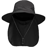 NPQQUAN Sun Hats for Men Women UPF 50+ UV Protection Wide Brim Bucket Hat Safari Hiking Fishing Hats
