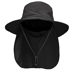 NPQQUAN Sun Hats for Men Women with Neck Flap UPF