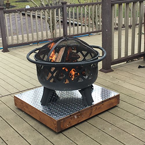Glide-Easy Plus Rustic Hand Made Outdoor Heavy Duty Deck Patio Stand Rustic Fire Pit Accessories