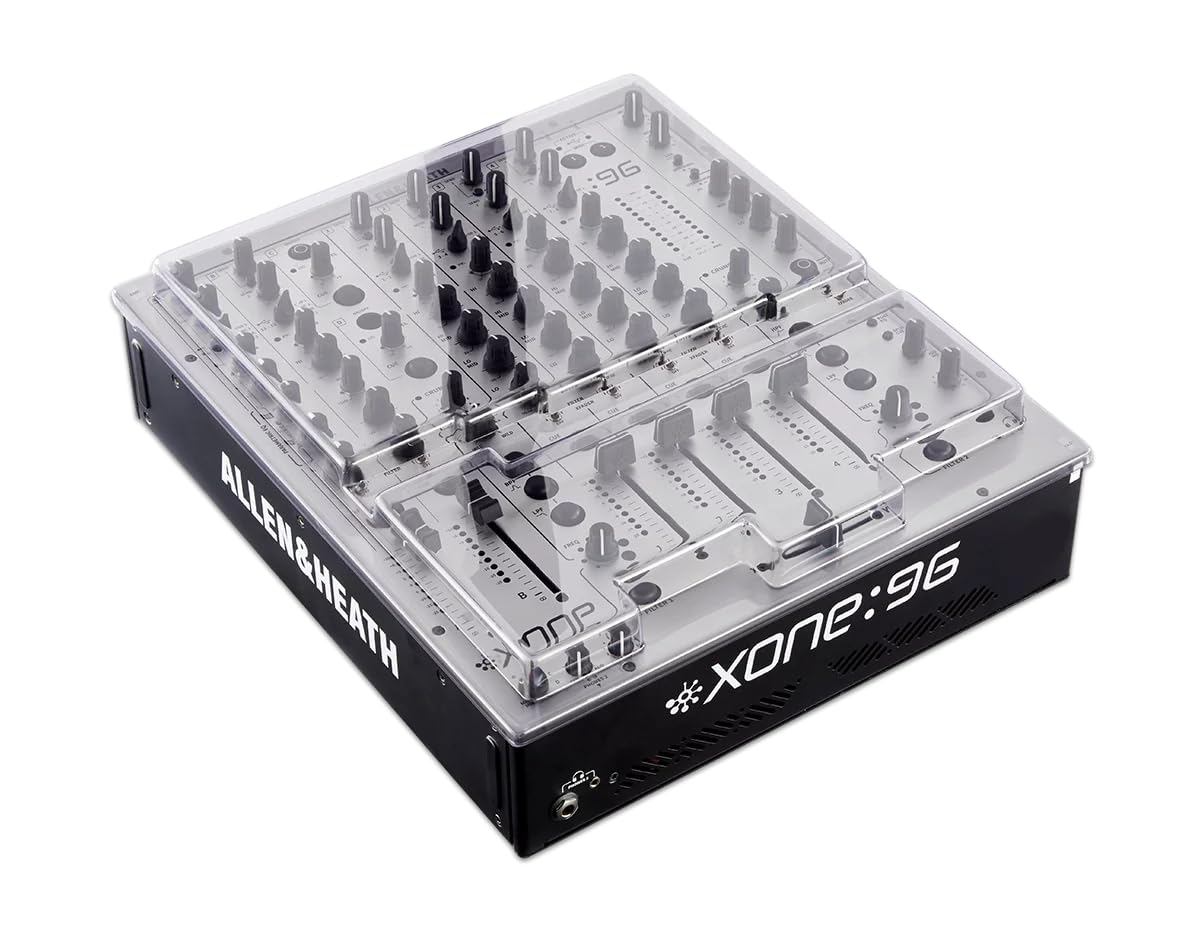 Decksaver Cover for Allen & Heath Xone 96 - Super-Durable Polycarbonate Protective lid in Smoked Clear Colour, Made in The UK - The DJs' Choice for Unbeatable Protection