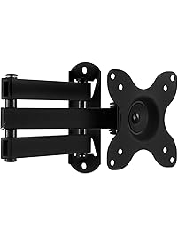 Mount-It! TV Wall Mount, Universal Fit 19, 20, 24, 27, 32, 34, 37 40 inch TVs Computer Monitors, Full Motion Tilt Swivel 14" Extension Arm, VESA 75, 100 Compatible