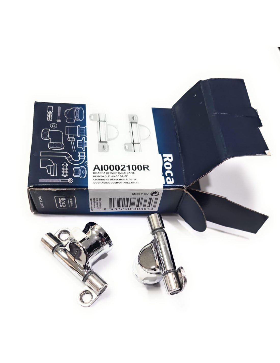 Roca Senso and Giralda Removable Easy Release Toilet Seat Hinges (Pair) AI002100R