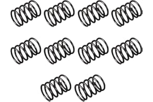 uxcell Compression Spring - 1.2mm Wire Dia , 12mm OD , 15mm Free Length Spring Steel,Black,10Pcs