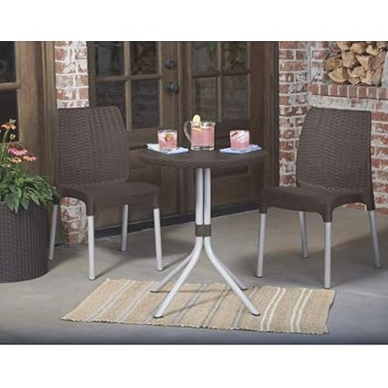 Amazon Com Ker 3 Piece Modern Patio Set With Table And 2 Chairs
