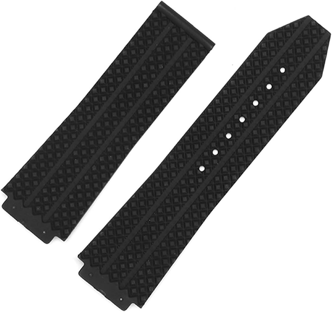 Replacement Authentic 26Mm Black Rubber Silicone Watch Band For Hublot Big Bang Strap