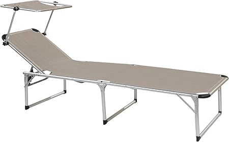 Amazon De Haberkorn Garten Gartenliege Dreibeinlige Xl Liege Alu Mit Dach Extra Hoch Und 210 Cm Lang