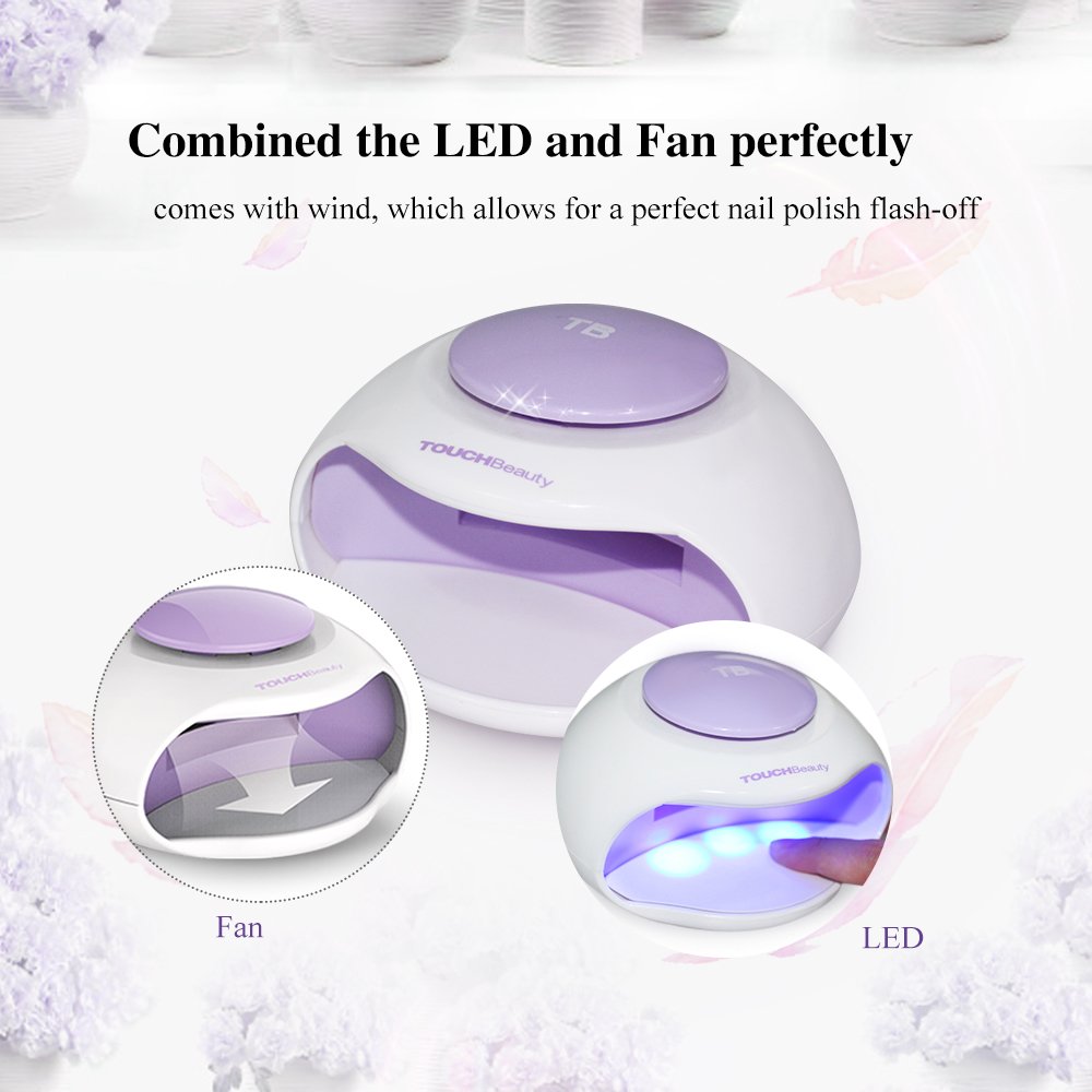 TOUCHBeauty Portable Nail Dryer with Air & LED Light Good for Regular Nail Polishes TB-0889