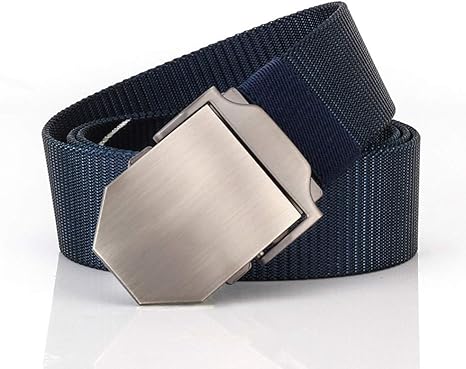 Amazon Co Jp Nunulu メンズアウトドアナイロンベルト ジーンズベルト付きメタルバックル 色 青 サイズ 1cm ホーム キッチン