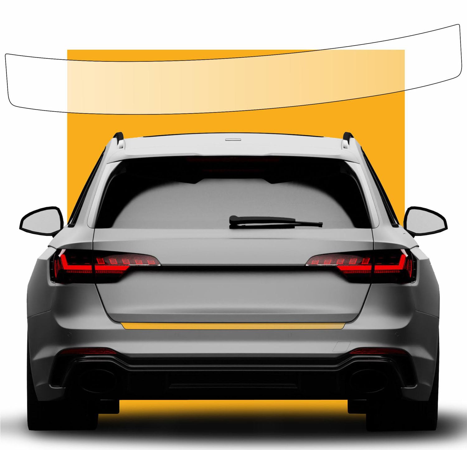 Lackschutzshop - Fitted paint protection film as self-adhesive bumper protection (car film and protective film) transparent 150 µm for model see description.