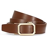 SUOSDEY Women Leather Ratchet Belt for Jeans Pants with Automatic Sliding Buckle, Adjustable Belt for Ladies, Width 1.2"
