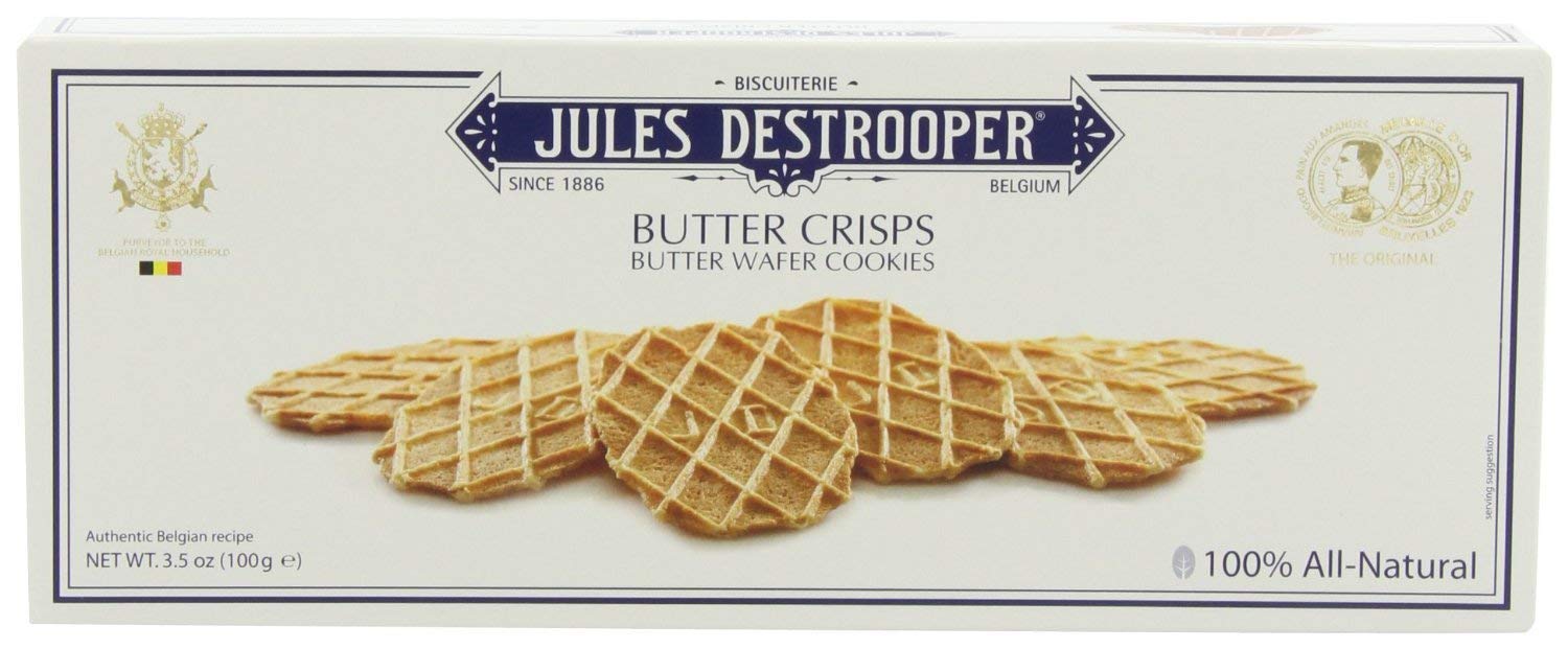 Jules Destrooper Butter Crisps Caramelized Butter Biscuits, Kosher Dairy, Authentic Made In