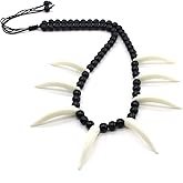 Scddboy Jungle Caveman Necklace Prehistoric Necklace Bone Costume Accessory