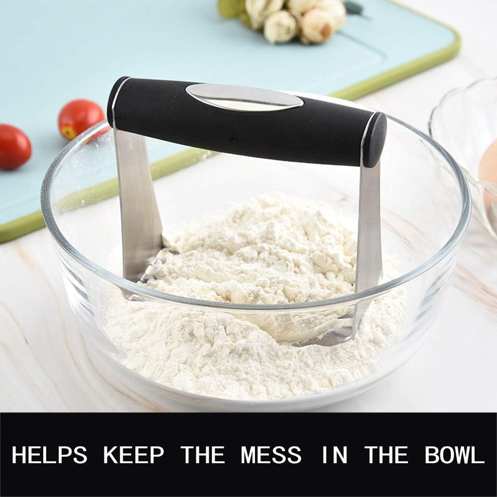 Pastry Blender and Dough Scraper-Professional Stainless Steel Pastry Cutter Set, Multipurpose Bench Scraper-Great as Dough Cutter for Pastry Butter and Pizza Dough, Smooth Baking Dough Tools for Kitchen: Kitchen & Dining