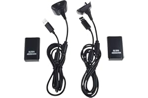 HISPD 2X Charger USB Cable for Xbox 360 Battery Pack Rechargeable Wireless Controller