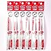 Pilot Hi-Tec-C Coleto Gel Ink Pen Refill 0.3mm, Red, × 6 Packs/total 6 pcs (Japan Import) [Komainu-Dou Original Package]