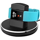 For Fitbit Charge 2 Charger, EPULY for Fitbit Charge 2 Accessories Charging replacement Stand Dock Station Holder Cradle with 3 feet Charging USB Cable for Fitbit Charge 2 Smart watch Black