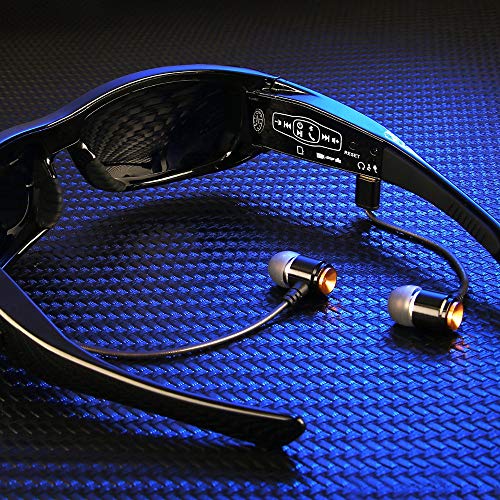 Nrpfell Sunglasses Camera Headset Hd1080P Bluetooth Mp3 Player Photo Video Recorder Mini Dv Camcorder for Outdoor Mini Camera Glasses