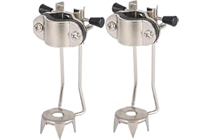 Stainless Steel Ice Tip for Cane, 2Pcs 5-Prong Non-Slip Ice Grip Attachment for Winter Snow Safety and Walking Support