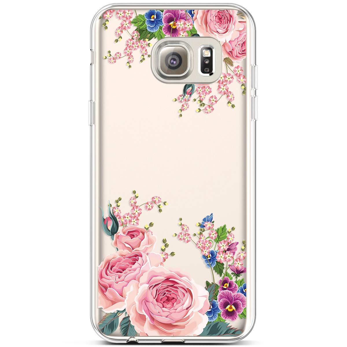 PHEZEN Case for Galaxy S6 Case,Cute Art Design Soft Flexible Crystal
