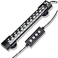 hygger 24/7 Mode Submersible Aquarium LED Light, Full Spectrum Hidden Fish Tank Light with 3 Rows Beads 7 Colors Auto On Off Sunrise-Daylight-Moonlight, Adjustable Timer Brightness 6W