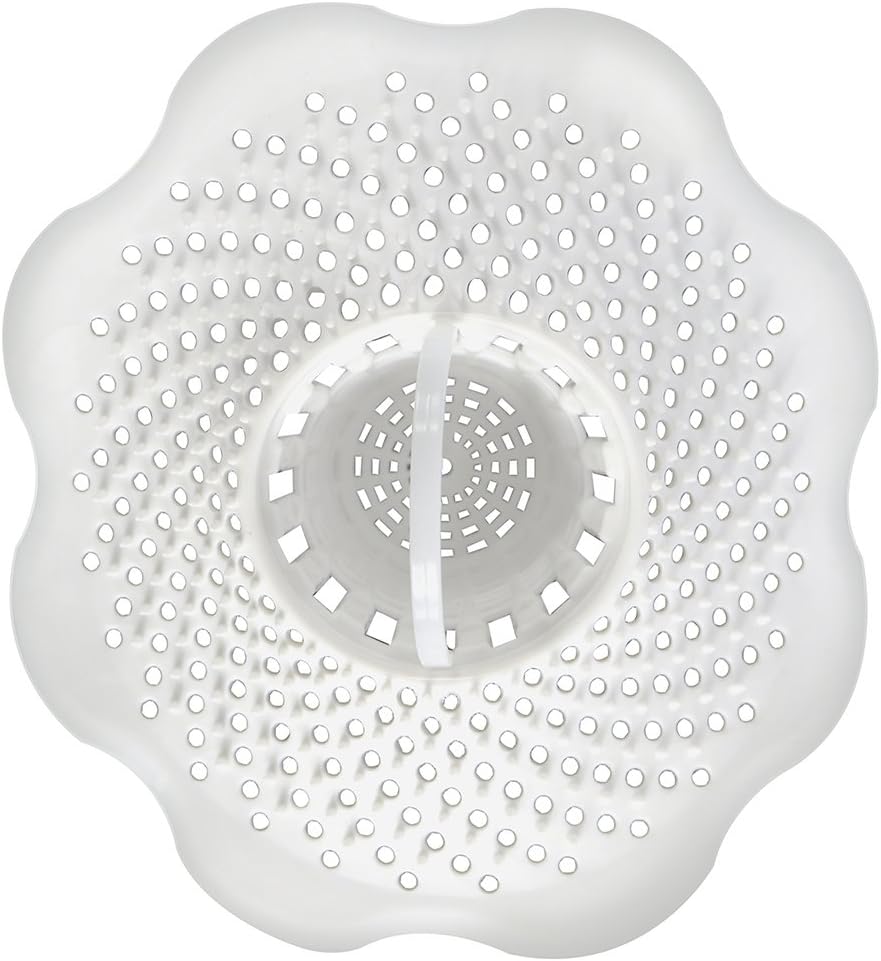 Danco Tub Drain Protector Hair Catcher | Strainer | Bathtub Drain Snake, Snare and Auger | Hair Drain Clog Prevention (10306), White: Home & Kitchen