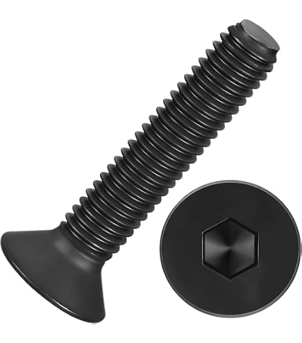 Class 12.9 Steel Socket Cap Screw, Plain Finish, Flat Head
