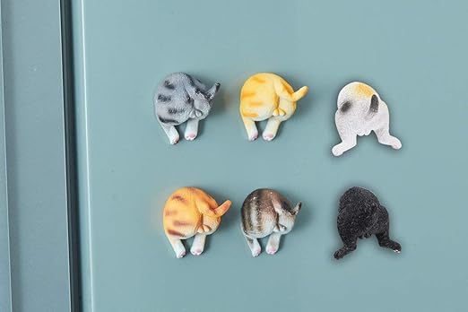 Xelparuc 6 imanes Decorativos para Nevera con diseño de Gato ...