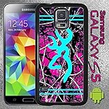 Country Girl Hot Pink Camo and Light Blue Buck Samsung Galaxy S5 Case