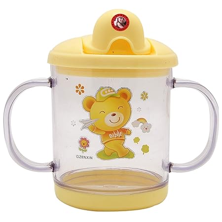 GURU KRIPA BABY PRODUCTS Presents Baby Cute Stylish Bpa Free Unbreakable Sippy Cup (Sipper Kids Mug) Hard Spout Infant PP Water/Juice Training Gravity Sipper Cup with Handles