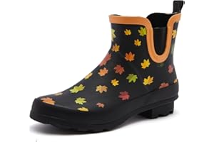 SWIFT*FROG SWIFTFROG Rain Boots for Women - Waterproof Ankle Garden Shoes Anti-Slipping Floral Printed Rainboots for Ladies Stylish Light Ankle Rain Shoes, Women's Rain Footwear