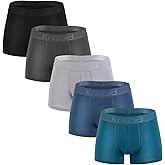 KNITLORD Men's Luxury Bamboo Viscose Boxer Underwear Ultra Soft and Breathable Stripes Boxer Briefs Multipack