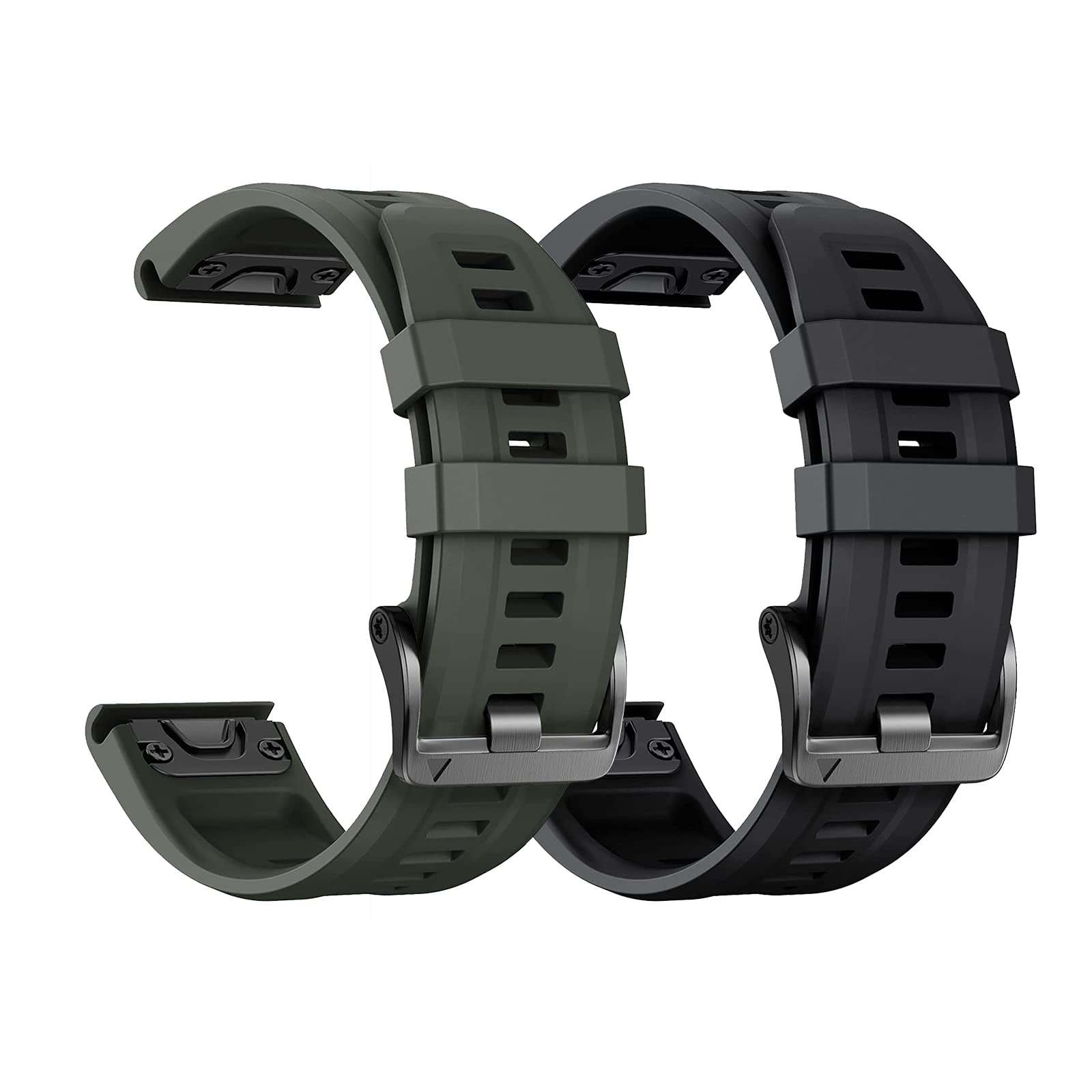 NotoCity for Garmin fenix 7/6/5/7 Pro/6 Pro/5 Plus/8 47mm Strap,22mm Silicone Watch Strap for Garmin Forerunner 945/955/965/970/Instinct2/Instinct 3/E 45mm/Approach S60/S62/S70 47mm(Two sets)