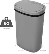 NETTA 50L Sensor Bin Kitchen Touch Free Infrared Lid Grey Large view 7
