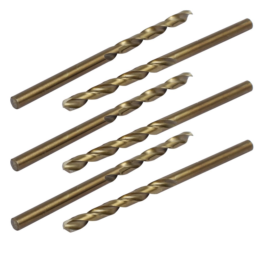 Sourcingmap 4.3mm Drilling Dia HSS Cobalt Metric Spiral Twist Drill Bit Rotary Tool 6pcs