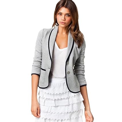 ESAILQ Frau Geschäft Mantel Blazer Anzug Langarm Tops Slim Jacke Outwear Größe S-6XL