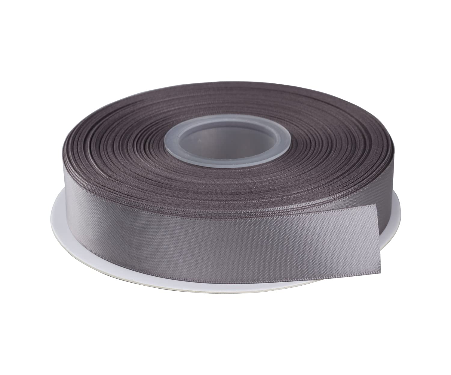 AVANAVA 25mm Wide Double Face Satin Ribbon - 45 Meters (012-Silver)