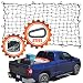 4'x6' Super Duty Truck Cargo Net for Pickup Truck Bed Stretches to 8'x12' | 12 Tangle-free [STEEL] Carabiners | Small 4"x4" [LATEX] Bungee Net Mesh Holds Small and Large Loads Tighter primary