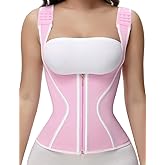 SHAPSHE Waist Trainer High Compression Cincher for Women Tummy Control Sport Workout Hourglass Body Shaper Vest with Straps