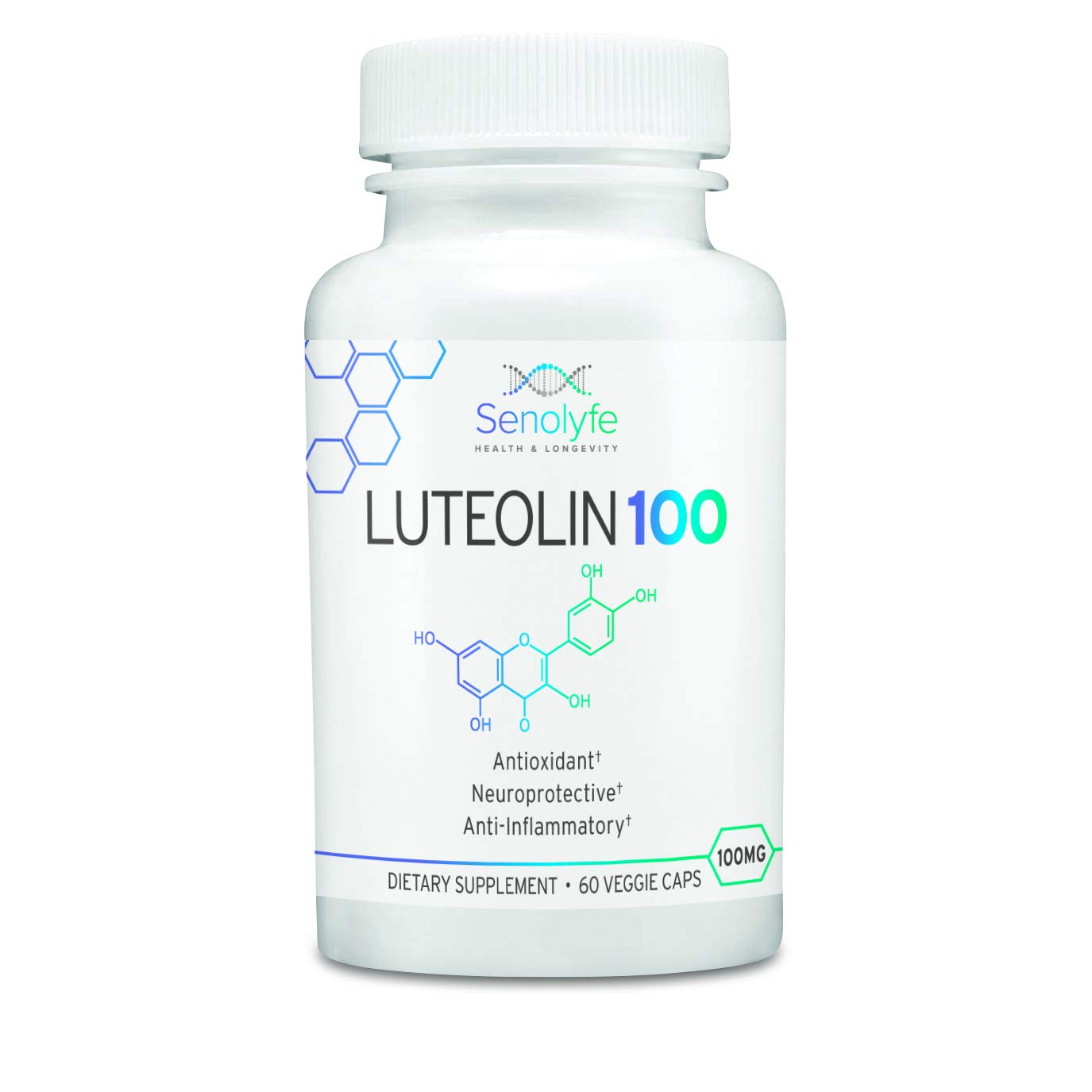 Luteolin 100 100mg 90 Pure Luteolin Neuroprotective, Antioxidant