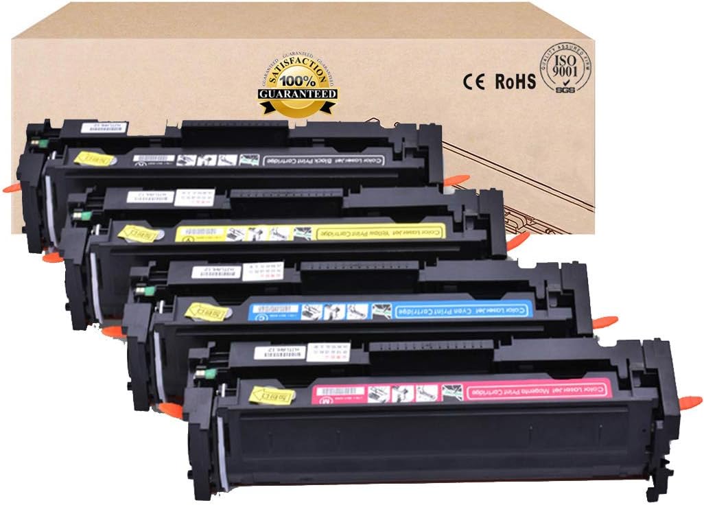 Compatible Toner Cartridges Replacement for HP 415A W2030A W2031A W2032A W2033A Toner Cartridge(No Chip) for HP Color Laserjet PRO M454DW M454DN M479FDN M479FNW M479DW Toner,4colors