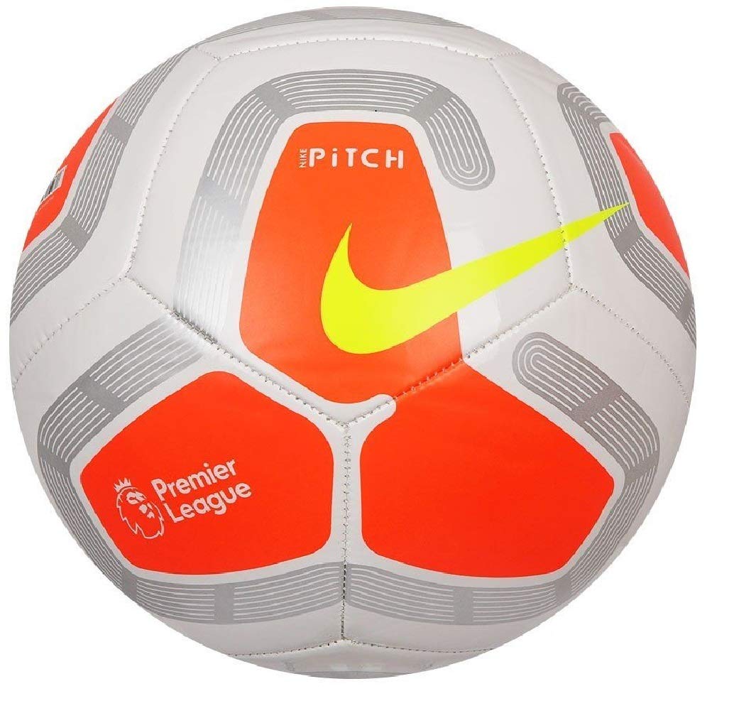 Nike PL NK PTCH-FA19 Football, Adult, Unisex, Multicoloured (White/Total Orange/Grey/Volt), 5